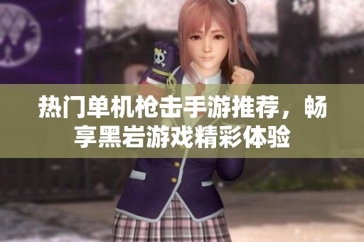 热门单机枪击手游推荐，畅享黑岩游戏精彩体验