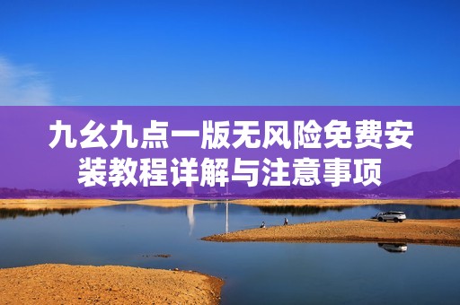 九幺九点一版无风险免费安装教程详解与注意事项