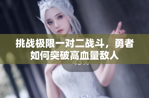 挑战极限一对二战斗，勇者如何突破高血量敌人