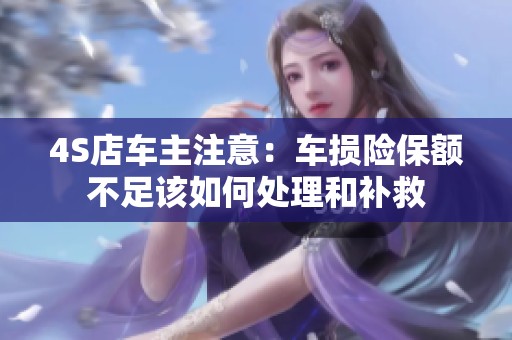 4S店车主注意：车损险保额不足该如何处理和补救