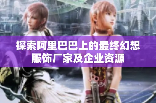探索阿里巴巴上的最终幻想服饰厂家及企业资源