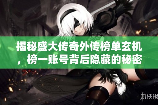揭秘盛大传奇外传榜单玄机，榜一账号背后隐藏的秘密