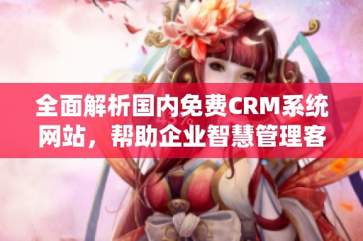 全面解析国内免费CRM系统网站，帮助企业智慧管理客户关系