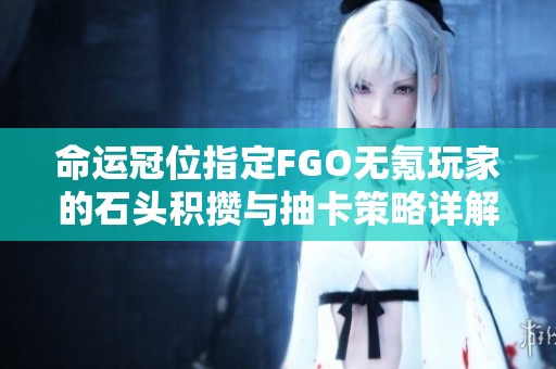 命运冠位指定FGO无氪玩家的石头积攒与抽卡策略详解