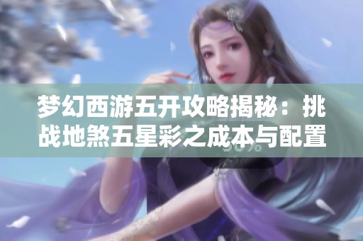 梦幻西游五开攻略揭秘：挑战地煞五星彩之成本与配置详解