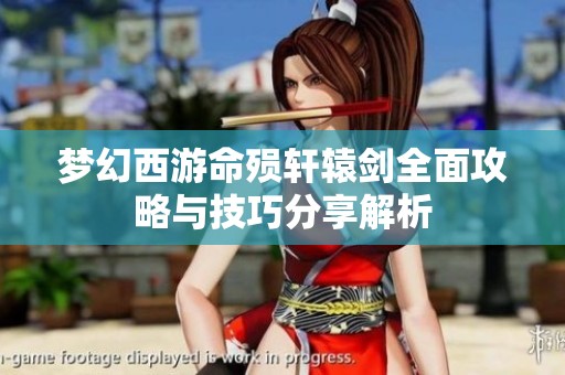 梦幻西游命殒轩辕剑全面攻略与技巧分享解析