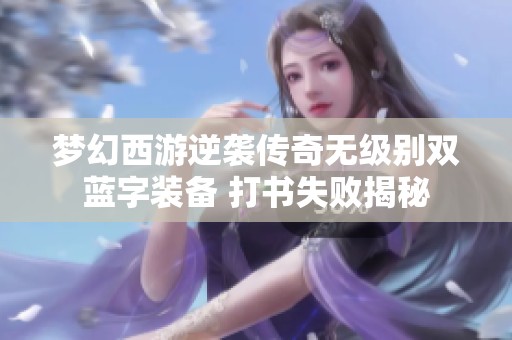 梦幻西游逆袭传奇无级别双蓝字装备 打书失败揭秘