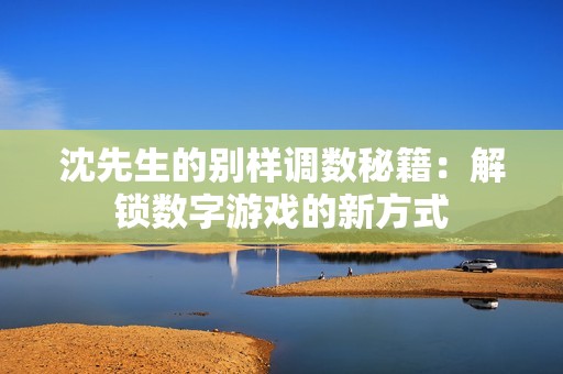 沈先生的别样调数秘籍：解锁数字游戏的新方式