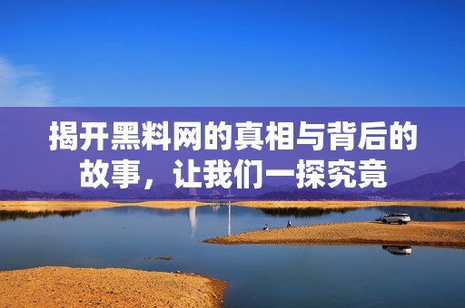 揭开黑料网的真相与背后的故事，让我们一探究竟