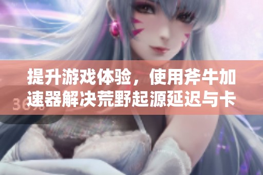 提升游戏体验，使用斧牛加速器解决荒野起源延迟与卡顿问题