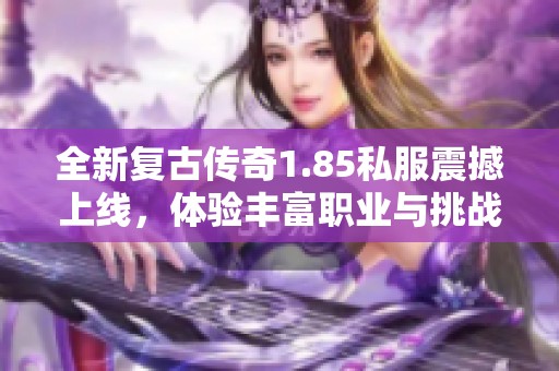 全新复古传奇1.85私服震撼上线，体验丰富职业与挑战冒险