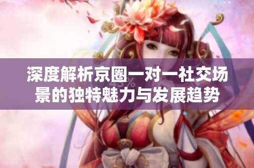 深度解析京圈一对一社交场景的独特魅力与发展趋势