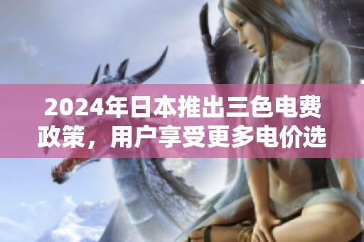 2024年日本推出三色电费政策，用户享受更多电价选择