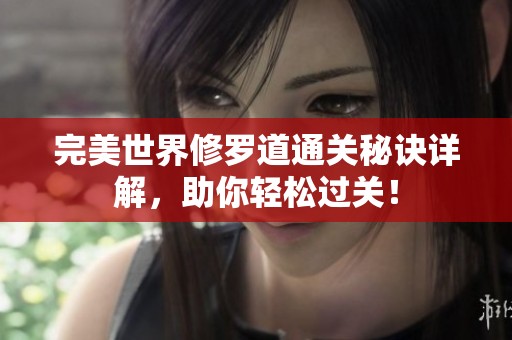 完美世界修罗道通关秘诀详解，助你轻松过关！