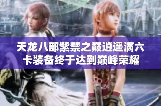 天龙八部紫禁之巅逍遥满六卡装备终于达到巅峰荣耀