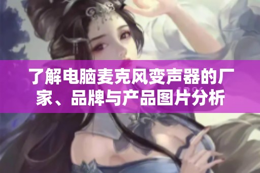 了解电脑麦克风变声器的厂家、品牌与产品图片分析