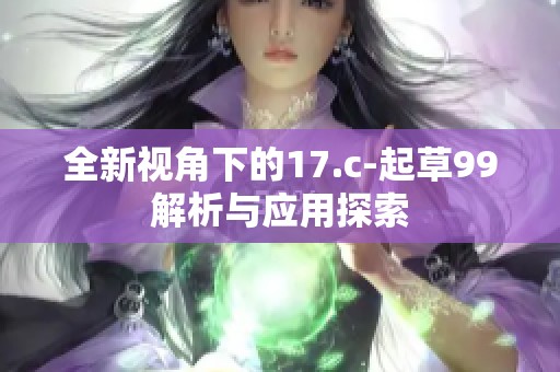 全新视角下的17.c-起草99解析与应用探索