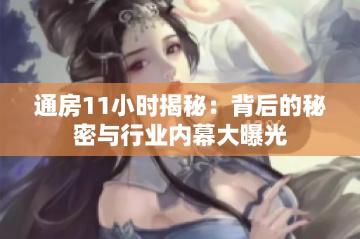 通房11小时揭秘：背后的秘密与行业内幕大曝光