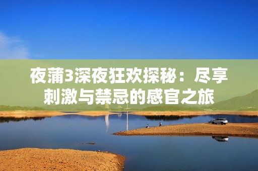 夜蒲3深夜狂欢探秘：尽享刺激与禁忌的感官之旅