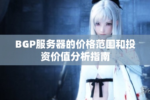 BGP服务器的价格范围和投资价值分析指南