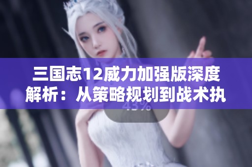 三国志12威力加强版深度解析：从策略规划到战术执行的全面体验