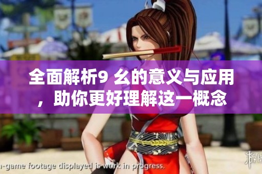 全面解析9 幺的意义与应用，助你更好理解这一概念