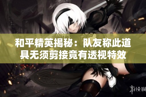 和平精英揭秘：队友称此道具无须剪接竟有透视特效