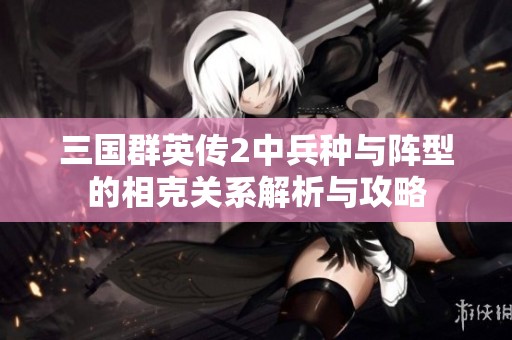 三国群英传2中兵种与阵型的相克关系解析与攻略