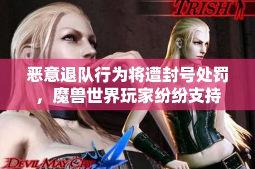 恶意退队行为将遭封号处罚，魔兽世界玩家纷纷支持