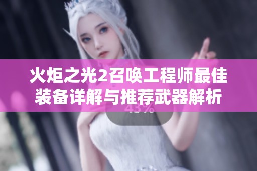 火炬之光2召唤工程师最佳装备详解与推荐武器解析