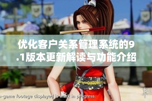 优化客户关系管理系统的9.1版本更新解读与功能介绍