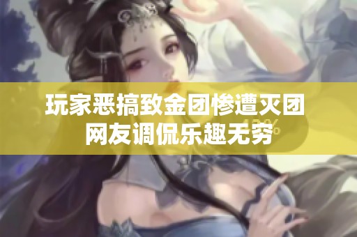 玩家恶搞致金团惨遭灭团 网友调侃乐趣无穷