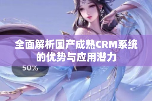 全面解析国产成熟CRM系统的优势与应用潜力