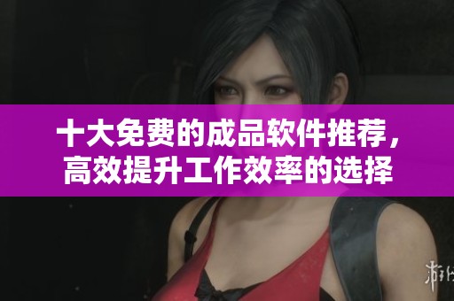 十大免费的成品软件推荐，高效提升工作效率的选择