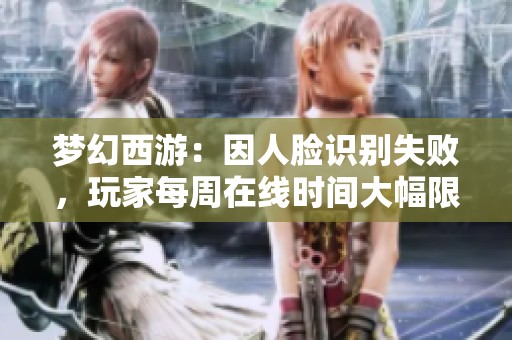 梦幻西游：因人脸识别失败，玩家每周在线时间大幅限制