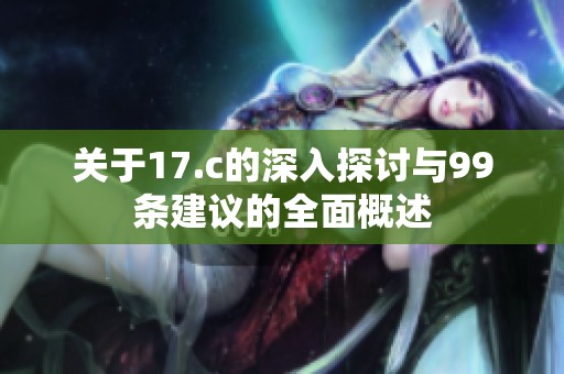 关于17.c的深入探讨与99条建议的全面概述