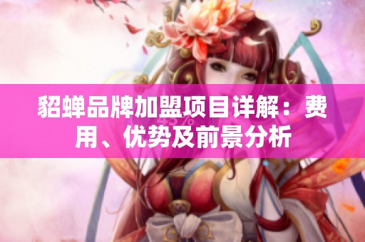 貂蝉品牌加盟项目详解：费用、优势及前景分析