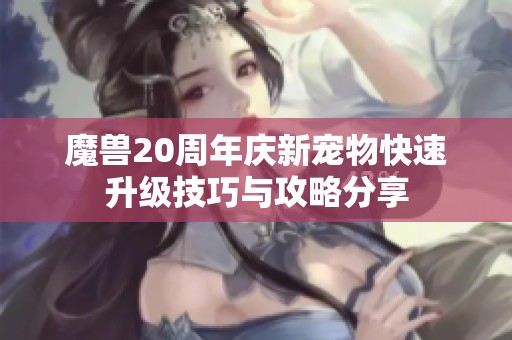 魔兽20周年庆新宠物快速升级技巧与攻略分享