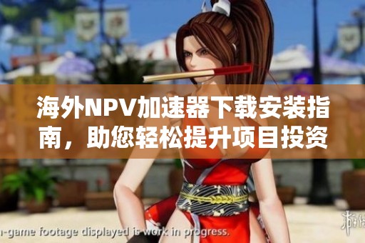 海外NPV加速器下载安装指南，助您轻松提升项目投资收益