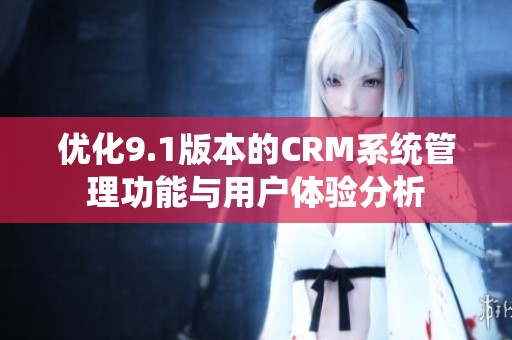 优化9.1版本的CRM系统管理功能与用户体验分析