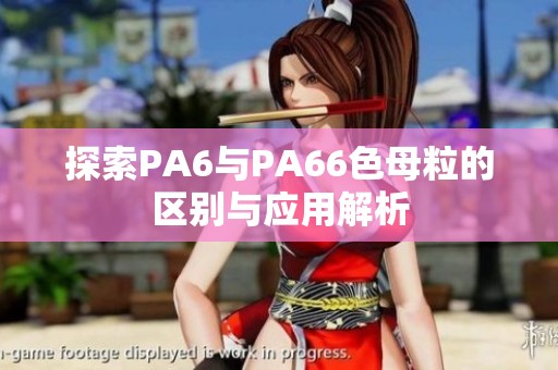 探索PA6与PA66色母粒的区别与应用解析