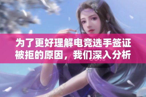 为了更好理解电竞选手签证被拒的原因，我们深入分析和平精英的相关问题与挑战