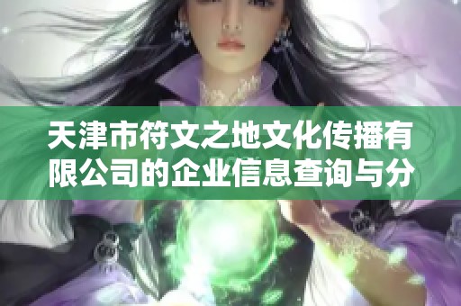 天津市符文之地文化传播有限公司的企业信息查询与分析服务介绍