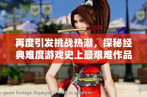再度引发挑战热潮，探秘经典难度游戏史上最艰难作品之二的魅力与乐趣