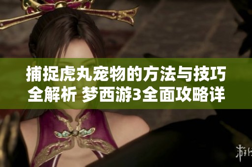捕捉虎丸宠物的方法与技巧全解析 梦西游3全面攻略详解助你轻松获取