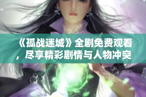 《孤战迷城》全剧免费观看，尽享精彩剧情与人物冲突