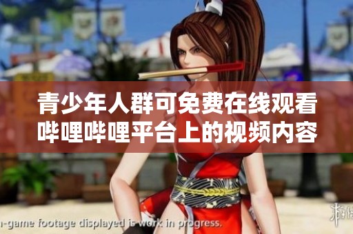青少年人群可免费在线观看哔哩哔哩平台上的视频内容