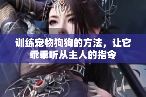 训练宠物狗狗的方法，让它乖乖听从主人的指令