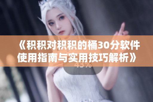 《积积对积积的桶30分软件使用指南与实用技巧解析》