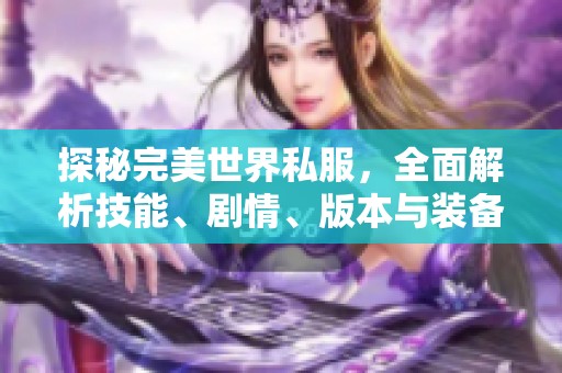 探秘完美世界私服，全面解析技能、剧情、版本与装备的精彩内容
